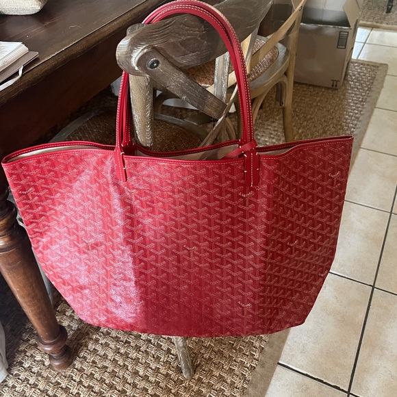 Goyard Large Tote Red Designer Tote Bag - Picture 14 of 16